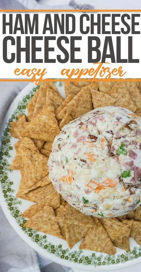 Ham and Cheese Ball Recipe Ham And Cheese Ball, Ham Cheese Ball, Ham Cheese Ball Recipes Easy, Ham And Green Onion Cheese Ball, Ham And Cheese Ball Recipe, Nacho Appetizer, Spicy Ham, Jalapeno Popper Dip Recipe, Cheese Ball Recipes Easy