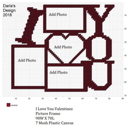 I ❤️ You w/frames Canvas Picture Frames, Pc Photo, Holiday Canvas, Valentine Picture, Family Photo Frames, Plastic Canvas Ornaments, Canvas Wall Hanging, Plastic Canvas Christmas, Plastic Canvas Patterns Free