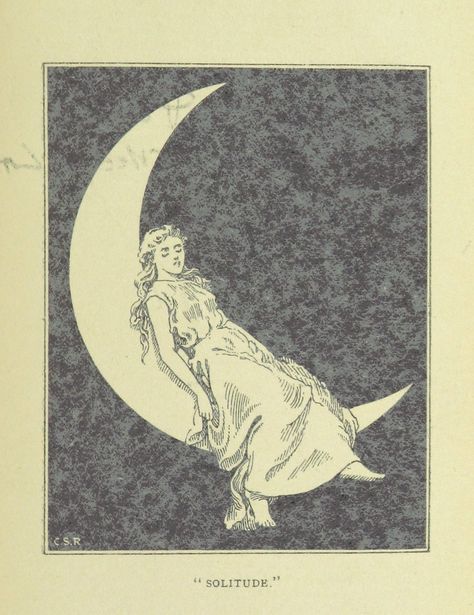 Crescent Moon Art, British Library Digitised Image, Vintage Moon, Moon Drawing, Moon Poster, Moon Illustration, Moon Print, British Library, Ancient Wisdom