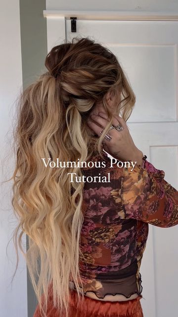 Boho Wedding Ponytail Hairstyles, Long Pony Updo, Cute Easy Wedding Updos, Formal Hairstyles To Do Yourself, Bridesmaid Boho Ponytail, Volume Ponytail Formal, Diy Ponytail Hairstyles Easy Updo, Diy Party Ponytail, Boho Updo Ponytail