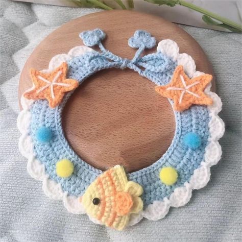 Pet Collar Crochet Pattern, Pet Collar Crochet, Hairpin Crochet Pattern, Collar Crochet Pattern, Crochet Family, Eye Accessories, Crochet Collar Pattern, Stitch Head, Crochet Dog Patterns