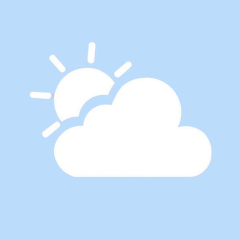 Light Blue Weather App Icon, Light Blue Weather Icon, Blue Weather App Icon, Blue Icon App, Iphone Customization, Ipad Icons, Blue Ipad, Icon Theme, Weather Icon