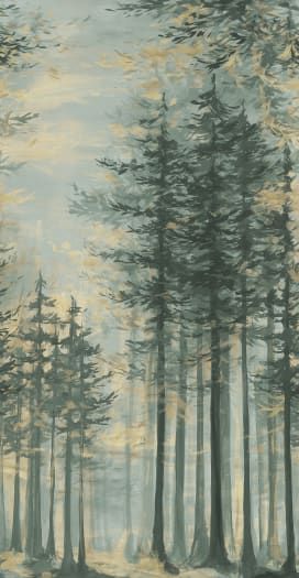 Wallpaper For 2023, Forest Mural, Botanical Floral Art, Bedroom Murals, Custom Wall Murals, Mountain Wallpaper, Japandi Style, Lake Cottage, Forest Wallpaper