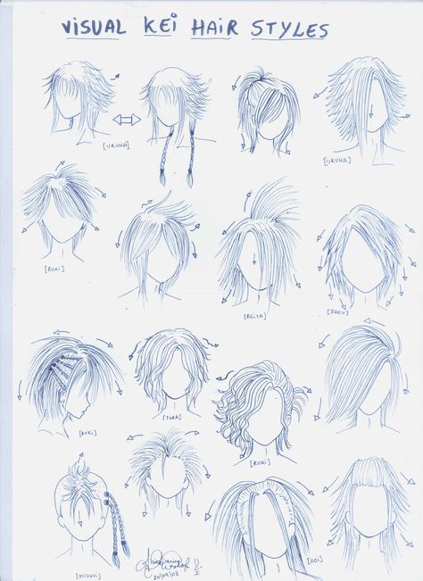 VISUAL KEI HAIR STYLE Drawing tutorial art how to draw Visual Kei Hair, Visual Kei Makeup, Kei Visual, Goth Hair, Have Inspiration, Hair Reference, Art How, Arte Horror, How To Draw Hair