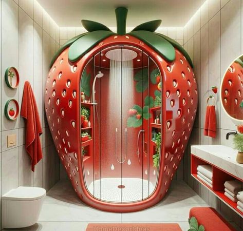 Strawberry Bliss, Strawberry Stuff, Simple Flower Design, Kid Bedroom, Unique Toys, Simple Flower, Funky Furniture, Stylish Bathroom, Diy Interior