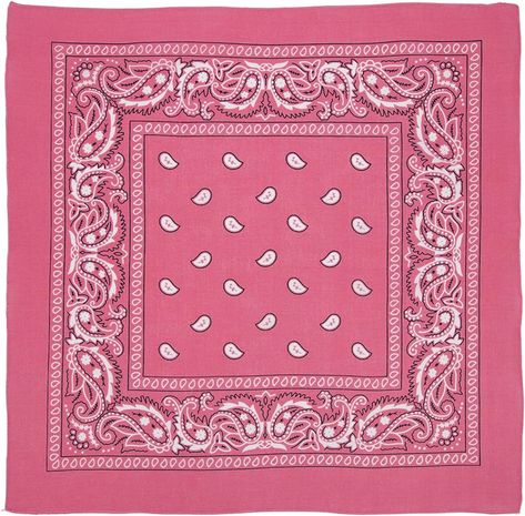 Amazon.com: Large 100% Cotton Paisley Bandanas (22 inch x 22 inch) - Pink Single Piece 22x22 - Use For Handkerchief, Headband, Cowboy Party, Wristband, Head Scarf - Double Sided Print : Clothing, Shoes & Jewelry Pink Bandana Aesthetic, Pink Cotton Bandana For Summer, Pink Bandana For Summer, Bohemian Pink Bandana One Size, Bohemian Pink Bandana, Cowboy Party, Pink Paisley, Single Piece, Head Scarf