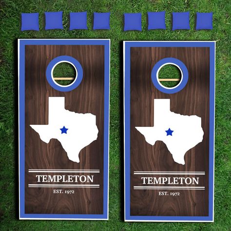 State of Texas Personalized Woodgrain Cornhole Set - Housewarming Presents gifts Outdoor Yard Games, Cornhole Boards Designs, Custom Cornhole Boards, Perfect Backyard, State Of Texas, Christmas Gifts For Couples, Graduation Parties, Outdoor Wedding Reception, Yard Games