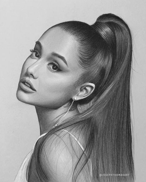 Poodle Drawing, Mouth Lips, Girl Face Drawing, Pencil Portrait Drawing, Celebrity Portraits Drawing, Ariana Grande Drawings, Model Selfie, Cute Pose, Pencil Sketch Images