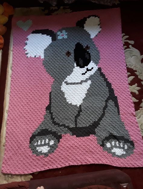 Crochet Pattern Graph, Koala Bears, Bear Love, Storing Blankets, Baby Koala, Baby Afghan Crochet, Girl Blanket, Koala Baby, Baby Afghans