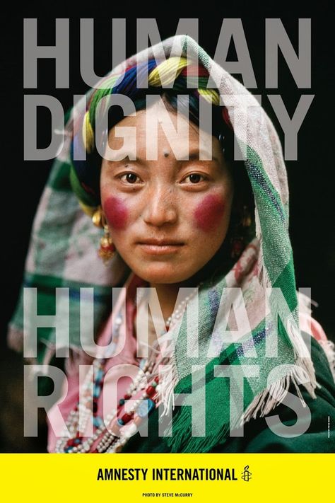 amnesty international poster carla rozman woody pirtle steve mccurry photography Human Dignity Poster, Dignity Poster, Bill Of Rights Poster, Humanitarian Projects, People Can Change, Steve Mccurry, Human Dignity, Amnesty International, Corporate Social Responsibility