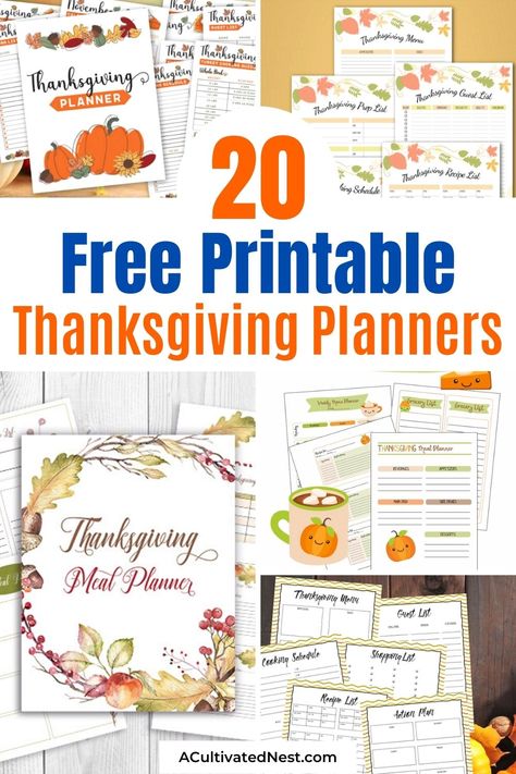 20 Free Thanksgiving Planner Printables- If you want to have a stress-free and easy Thanksgiving, then you need to plan for it in advance! Check out these free Thanksgiving planner printables that can really help you out! | free Thanksgiving printables, #ThanksgivingMenu #freePrintables #printables #planners #ACultivatedNest Thanksgiving Cooking Schedule, Cooking Schedule, Thanksgiving Meal Planner, Thanksgiving Menu Planning, Thanksgiving Menu Planner, Thanksgiving Meal Plan, Dinner Menu Planning, Thanksgiving Planning, Free Printable Thanksgiving