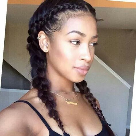 Twin braids Twin Braids, Black Hairstyles, Braids For Black Hair, Braided Hairstyles, Black Hair, Womens Hairstyles, Cool Hairstyles, Natural Hair Styles, Black Women