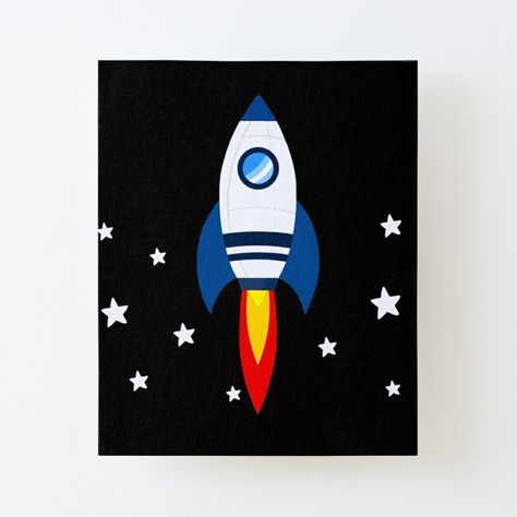 Get my art printed on awesome products. Support me at Redbubble #RBandME: https://www.redbubble.com/i/canvas-print/Rocket-Ship-In-Space-by-MarcSabuncu/59237387.56DNM?asc=u Rocket Canvas Painting, Rocket Painting Ideas, Rocket Painting, Rocket Drawing, Space Quilt, Rocket Ships, Space Canvas, Rocket Design, Paintings Ideas