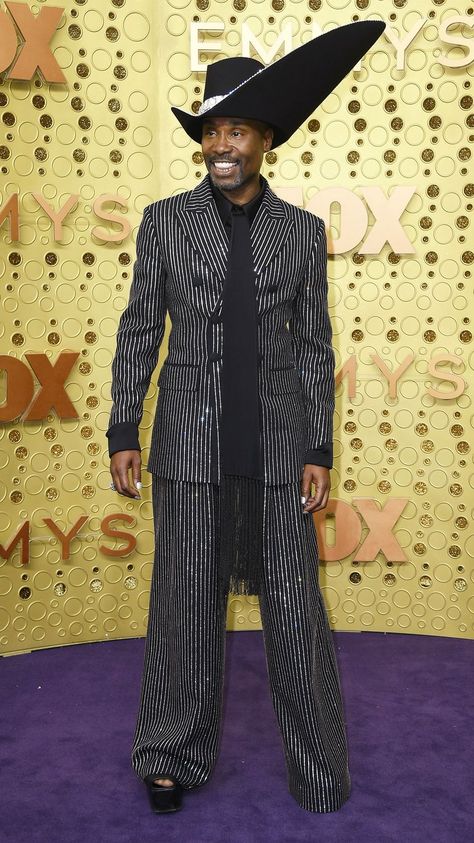 image Billie Porter, Red Carpet Women, Hairstyles Red Carpet, Billy Porter, Adams Smith, Emmys Red Carpet, Suits Tv, Purple Carpet, The Emmys