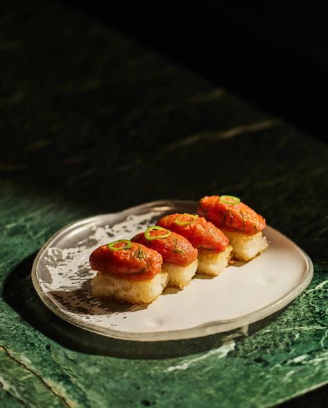 Nobu’s Best Dishes Defined Japanese Fine Dining in America - Eater LA Japanese Fine Dining, Nobu New York, Fried Sushi, Tuna Tacos, Nobu Restaurant, Black Cod, Popcorn Shrimp, Seafood Menu, Eat Beef