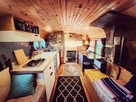 One of a kind converted 1969 School Bus - Tiny houses for Rent in Sooke, British Columbia, Canada - Airbnb Conversion Camper Van, Clean Organized House, Tiny Guest House, House Bus, Skoolie Conversion, School Bus Tiny House, Bus School, Camper Van Life, Short Bus