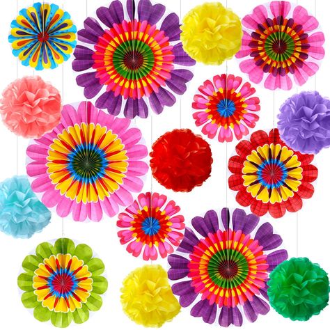 PRICES MAY VARY. Package Includes: you will receive 21 pieces of spring decorations for classroom, including 9 pcs spring flower hanging paper fans and 12 pcs colorful tissue pom poms, rich patterns and styles hanging together for a visual display, which can add a happy atmosphere to your home and flower themed party Appropriate Fans Size: there are 3 different size of spring flower classroom decorations for you to choose, about 8 inches/ 12 inches/ 16 inches, 6 pieces in each size; The paper po Flower Themed Party, Flower Classroom, Classroom Ceiling Decorations, Colorful Classroom Decor, Classroom Ceiling, 60s Theme, Raising Arrows, Theme Nights, Paper Fan Decorations