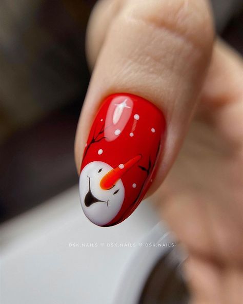 Gingerbread Nails, Themed Nail Art, Accent Nail Art, Xmas Nail Designs, Nails Unique, Xmas Nail, Snowman Nails, Summer Gel Nails, Elegant Nail Art