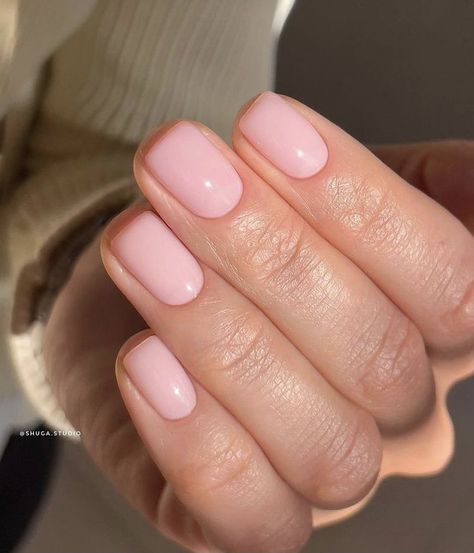 Baby Pink Gel Nails Short, Pink Nails Natural, Timeless Nails, Pretty Fingers, Nail Summer, Pink Autumn, May Nails, Pink Gel Nails, Pink Manicure