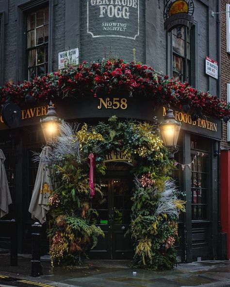 🎄✨ •| CHRISTMAS IN LONDON |• ✨🎄 Certainly! Mr Fogg’s Tavern is a Victorian-themed pub located in London. It is part of the Mr Fogg’s… | Instagram City Christmas Decorations, Christmas Pub Decorations, Christmas Restaurant Decor, Pub Christmas Decorations, Christmas Restaurant Decorations, London Pub Interior, British Pub Aesthetic, Christmas Pub, London Pub Exterior