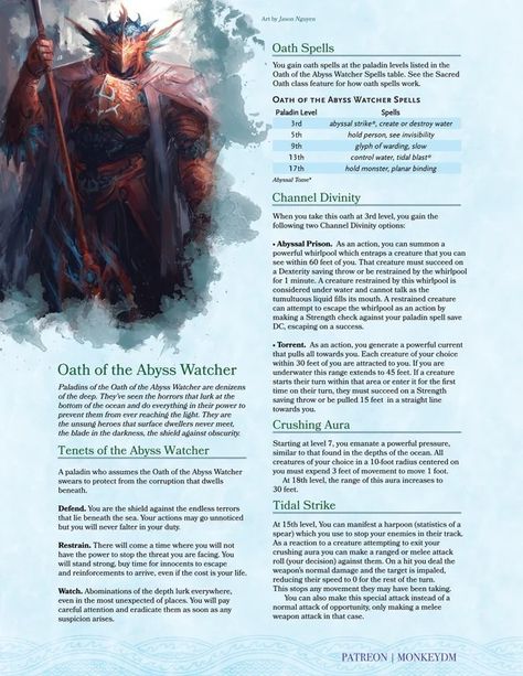 Paladin Homebrew, Subclass 5e, Subclasses 5e, Paladin Oath, Dm Board, 5e Classes, Paladin Dnd, Dnd Subclasses, Homebrew Classes