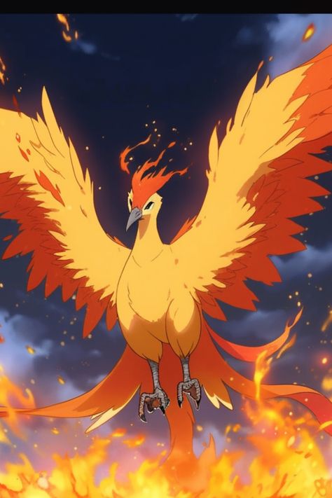 Moltres Pokemon Art, Digital Art Anime Wallpaper, Pfp Digital Art, Thunder Pokemon, Adorable Pokemon, Moltres Pokemon, Pokemon Pfp, Wallpaper Pokemon, Anime Fan Art