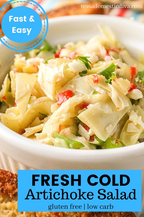 Cold Artichoke Salad, Gluten Free Finger Foods, Artichoke Salad Recipes, Garlic Brussel Sprouts, Tasty Salads, Artichoke Salad, Healthy Rice, Whole30 Keto, Gluten Free Sides Dishes