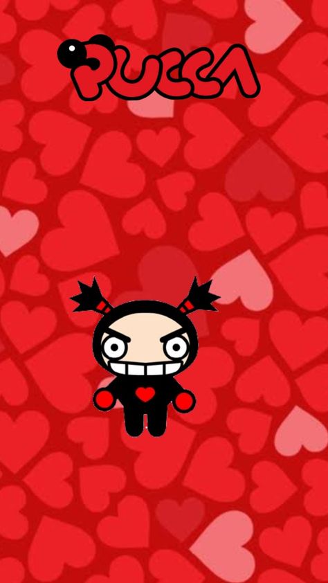 Pucca y Garu Garu Wallpapers, Happy Wallpaper, Iphone Wallpaper Pattern, Wallpaper Pattern, Pattern Wallpaper, Black Backgrounds, Iphone Wallpaper, Wallpapers, Fan Art