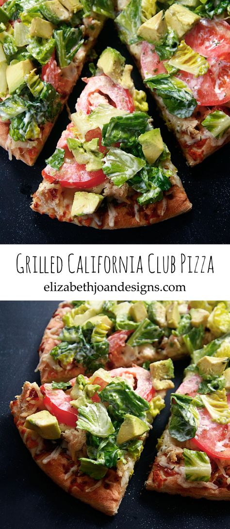 Chicken Bacon Cheese, Pizza With Chicken, Avocado Pizza, Pizza On The Grill, Grilled Pizza Recipes, Vegetarian Grilling, California Pizza Kitchen, California Pizza, Cheese Tomato