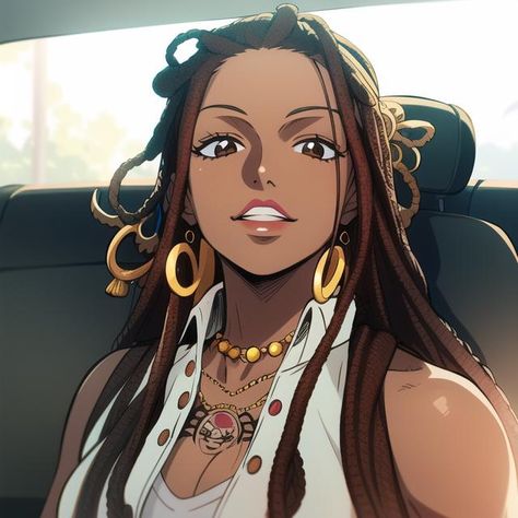 Anime Black Woman Oc, One Piece Oc Female Pirate, Black Female Anime Characters, Football Board, Black Consciousness, Anime Fanfiction, Black Cartoon Characters, Pirate Woman, Black Anime