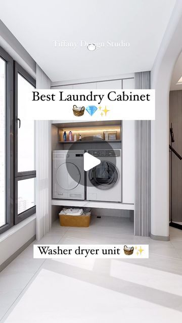 Tiffany design studio💎 on Instagram: "Elevating the laundry machines is a game changer 🙌🏻💎✨ • • • #tiffanydesignstudio #laundryroom #laundrycloset" Lg Wash Tower Laundry Room Ideas, Laundry Mechanical Room, Laundry Cabinet Tilt, Laundry Toom Storage, Lg Laundry Tower, Custom Laundry Room, Laundry Room Sink, Laundry Cabinets, Modern Laundry Rooms