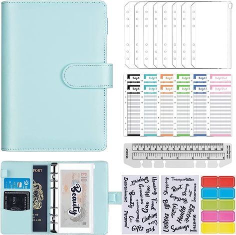 ChangWanna A6 Money Budget Ring Binder - Money Saving Wallet Organiser Binder with Pockets, Cash Stuffing Budget Wallet Planner Binder with Cash Envelope, Money Folder Wallet Organiser for Cash Saving : Amazon.co.uk: Stationery & Office Supplies Money Saving Wallet, Money Folder, Envelope Money, Budget Wallet, Planner Wallet, Binder Notebook, Budget Goals, Cash Budget Envelopes, Save For House