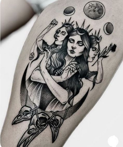 Witchcraft Tattoos, Hanya Tattoo, Pola Tato, Witch Tattoo, Goddess Tattoo, 4 Tattoo, Inspiration Tattoos, Geniale Tattoos, Skin Art