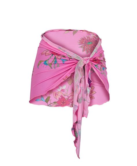 Elevate your next beach or resort wear look with our mini pink floral sarong. Its vibrant pink floral print and breezy, lightweight material add a touch of flirty fun to any ensemble. Versatile and stylish, it can be tied effortlessly around the waist as a sarong for a chic beach cover up or worn as a boho headscarf. Swim Resort Wear, Sarong Cover Up, Sarong Beach Outfit, Pink Swimsuit Outfit, Colorful Beach Outfit, Beach Cover Up, Sarong Skirt Outfit, Boho Headscarf, Beach Outfit Pink