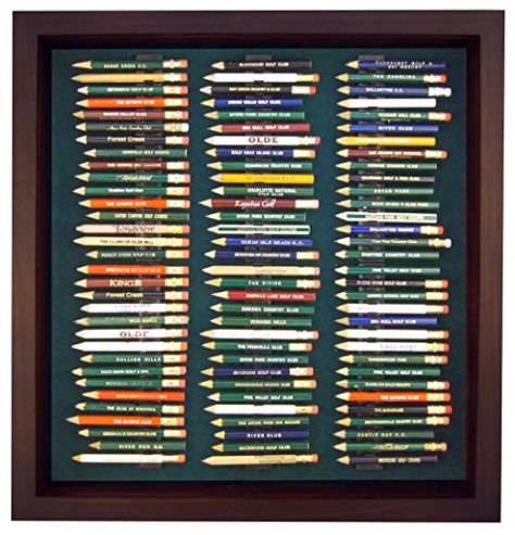 Golf Man Cave, Pencil Display, Golf Ball Display Case, Golf Birthday Gifts, Golf Room, Golf Christmas, Golf Ball Crafts, Golf Christmas Gifts, Men Cave