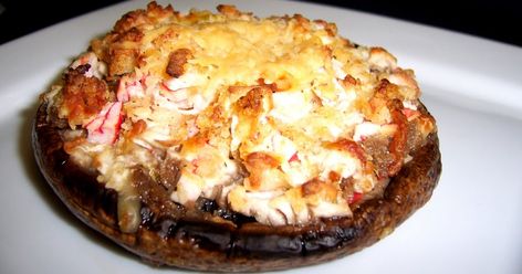 Stuffed Portabella, Stuffed Portobello Mushrooms, Portobello Mushroom Recipes, Portabella Mushrooms, Stuffed Portobello, Crab Stuffed Mushrooms, Crab Stuffed, Stuffed Portabella Mushrooms, Crab Recipes