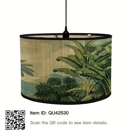 Motif Jungle, Lustre Industrial, Deco Jungle, Drum Light, Bamboo Lamp, Bamboo Art, Basket Lighting, Bamboo Shades, Pendant Lamp Shade