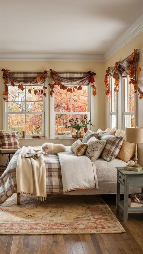 fall room decor fall room decoration fall room decorations fall room decorating fall room decors fall fall decor bedroom wall decor cozy fall decor living room wall decor fall wedding ideas fall vibes fall home decor Fall Farmhouse Bedroom, Hygge Bedroom, Fall Decor Bedroom, Holiday Bedroom, Fall Room, Fall Room Decor, Fall Bedroom Decor, Fall Living Room Decor, Cozy Fall Decor