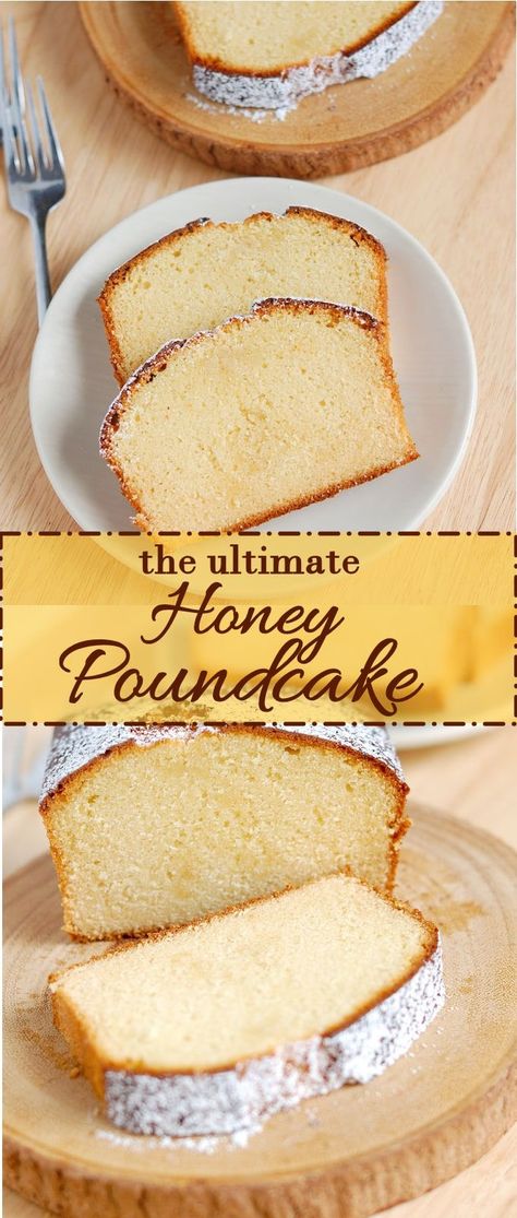 Honey Cake Loaf, Baked Good Gift Ideas, Desserts Using Honey, Honey Loaf Cake, Honey Baking Recipes, Honey Dessert Recipes, Honey Recipes Baking, Honey Pound Cake, Honey Bundt Cake