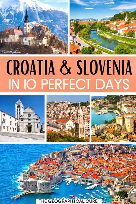 Slovenia Itinerary, Bucket List Europe, Balkan Travel, 10 Day Itinerary, Croatia Itinerary, Croatia Vacation, Travel Croatia, Kotor Montenegro, Slovenia Travel