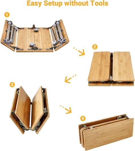 Portable Folding Table, Portable Camping Table, Portable Table Folding, Camping Table Diy, Collapsable Table, Rocking Chair Woodworking Plans, Petit Camping Car, Travel Table, Collapsible Table