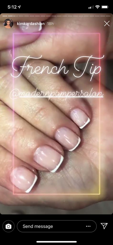 Kim Kardashian Nails, Kardashian Nails, Manicure Pictures, Tip Manicure, 90s Nails, French Tip Manicure, Red Acrylic Nails, Nail Trend, Fashion Influencer