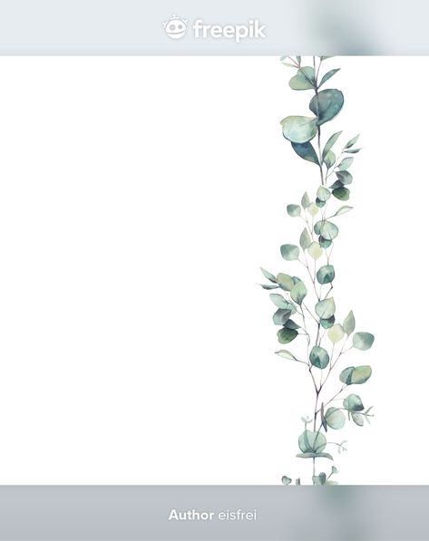 Watercolor eucalyptus branches ornament.... | Premium Photo #Freepik #photo #pattern #watercolor #floral #hand Eucalyptus Border Design, White Wedding Flowers Bouquet, Framed Leaves, Hand Painted Frames, Watercolor Eucalyptus, Eucalyptus Branches, Pattern Watercolor, Wedding Invitation Inspiration, Photo Pattern