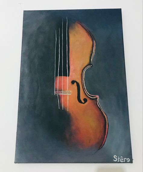 Cello Drawing, Paris Art Painting, Monochromatic Painting, Star Wars Painting, Glitter Wall Art, Pencil Drawings For Beginners, Music Painting, Canvas Drawings, Musical Art