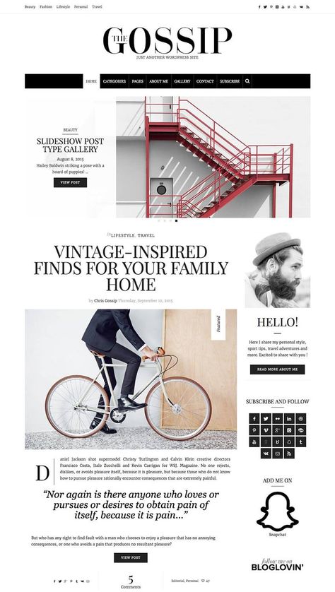 20+ Best Personal WordPress Blog Themes for 2017 Newspaper Style Website, Feminine Blog Design, Personal Blog Design, Blog Layout Design, Newspaper Layout, Photo Hacks, Author Platform, Blog Design Inspiration, Blog Wordpress