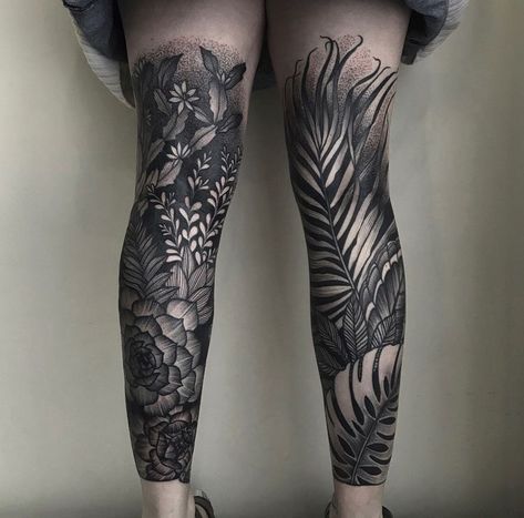 Big Flowers Tattoo, Negative Tattoo, Space Tattoo Sleeve, Forearm Cover Up Tattoos, Mangas Tattoo, Tattoo Sleeve Filler, Shin Tattoo, Fern Tattoo, Money Tattoo