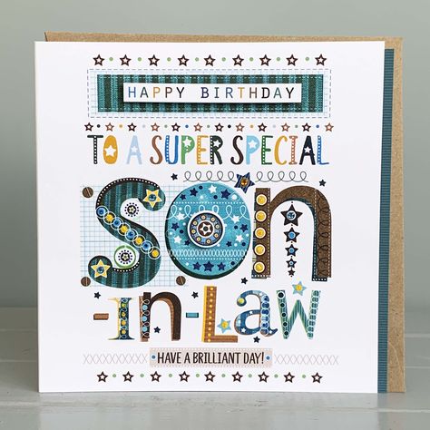 Excited to share this item from my #etsy shop: Son-in-law birthday special card- Son-in-law greeting card, special card for Son in law Son In Law Birthday Wishes Funny, Happy Birthday Son In Law, Happy Birthday Big Sister, Free Birthday Wishes, Birthday Verses For Cards, 50th Birthday Wishes, Birthday Male, Son In Law Gifts, Handmade Birthday Card Ideas