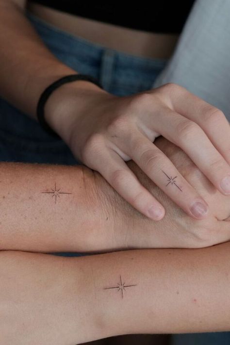 "Celebrate your bond with these cute best friends tattoo ideas! Perfect small tattoos for any trio, these matching trio tattoos capture friendship beautifully." Small Dainty Couple Tattoos, Bff Tattoo Ideas Unique, 4 Sister Tattoos, Tattoos For 3 Best Friends, Matching Trio Tattoos, Best Friends Tattoo Ideas, Trio Matching Tattoos, Tattoo Trio, 3 Friend Tattoos