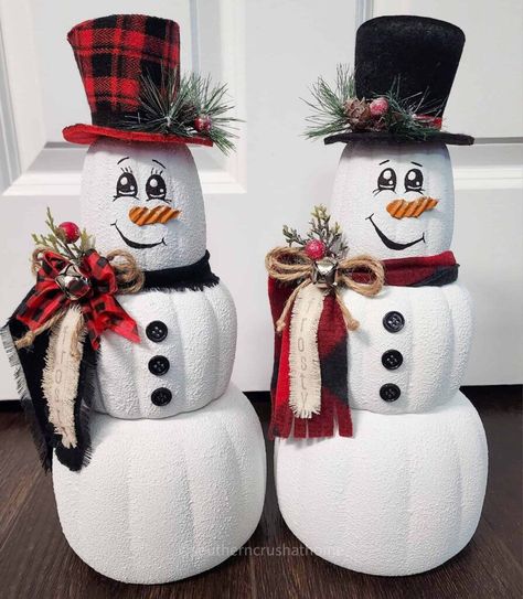 13 Creative Ideas for Dollar Tree Stackable Christmas Decor You’ll Want to Try Dollar Tree Outside Christmas Decor, Dollar Tree Pumpkin Snowman, Dollar Tree Winter Decor Ideas, Dollar Tree Crafts Diy Christmas Decor, Stackable Pumpkins, Stacking Pumpkins, Dollar Tree Snowman, Diy Dollar Tree Gifts, Pumpkin Snowmen