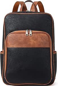 Telena Leather Laptop Backpack for Women Business Casual College Laptop Bags Black-Brown Business Casual College, College Laptop Bag, Backpack Project, College Laptop, Women Business Casual, Leather Laptop Backpack, Backpack For Women, Women Business, Womens Business Casual